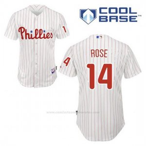 Camiseta Beisbol Hombre Philadelphia Phillies Pete Rose 14 Blanco 1ª Cool Base