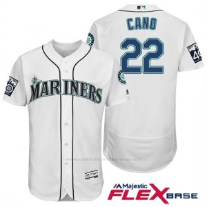 Camiseta Beisbol Hombre Seattle Mariners 22 Robinson Cano Blanco 2017 Flex Base