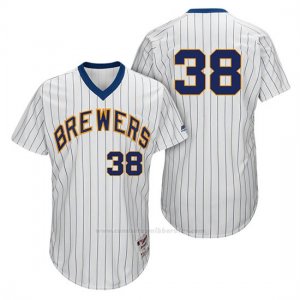 Camiseta Beisbol Hombre Milwaukee Brewers Wily Peralta Blanco 1982 Turn Back The Clock