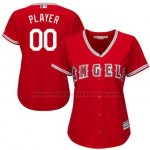 Camiseta Mujer Los Angeles Angels Personalizada Rojo