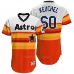 Camiseta Beisbol Hombre Houston Astros 60 Dallas Keuchel Naranja Turn Back The Clock