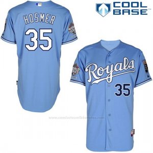 Camiseta Beisbol Hombre Kansas City Royals Eric Hosmer Light Azul Cool Base Jugador Autentico