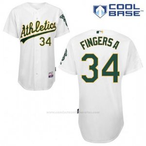 Camiseta Beisbol Hombre Oakland Athletics Rollie Fingers 34 Blanco 1ª Cool Base