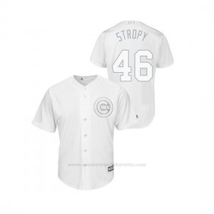 Camiseta Beisbol Hombre Chicago Cubs Pedro Strop 2019 Players Weekend Stropy Replica Blanco