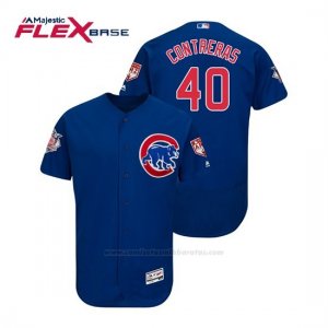 Camiseta Beisbol Hombre Chicago Cubs Willson Contreras Flex Base Entrenamiento de Primavera 2019 Azul