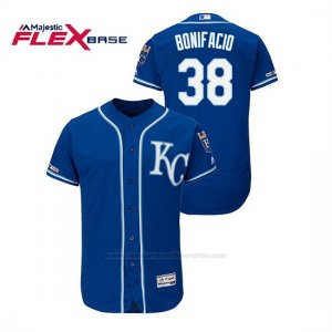 Camiseta Beisbol Hombre Kansas City Royals Jorge Bonifacio 150th Aniversario Patch Flex Base Azul