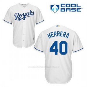 Camiseta Beisbol Hombre Kansas City Royals Kelvin Herrera 40 Blanco 1ª Cool Base
