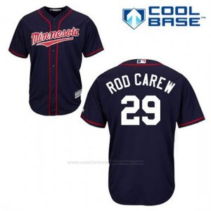 Camiseta Beisbol Hombre Minnesota Twins Rod Carew 29 Azul Azul Alterno Cool Base