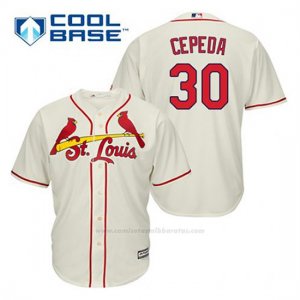 Camiseta Beisbol Hombre St. Louis Cardinals Orlando Cepeda 30 Crema Alterno Cool Base