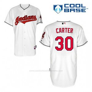 Camiseta Beisbol Hombre Cleveland Indians Joe Carter 30 Blanco 1ª Cool Base