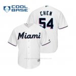 Camiseta Beisbol Hombre Miami Marlins Wei Yin Chen Cool Base Majestic 1ª 2019 Blanco