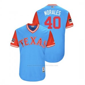 Camiseta Beisbol Hombre Texas Rangers Bartolo Colon 2018 Llws Players Weekend Morales Light Toronto Blue Jays