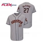 Camiseta Beisbol Hombre Houston Astros Jose Altuve 150th Aniversario Patch Flex Base Gris