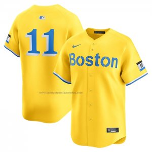 Camiseta Beisbol Hombre Boston Red Sox Rafael Devers City Connect Limited Oro