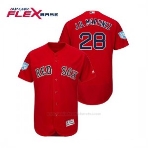 Camiseta Beisbol Hombre Boston Red Sox J.d. Martinez Flex Base Entrenamiento de Primavera 2019 Rojo
