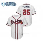 Camiseta Beisbol Hombre Atlanta Braves Tyler Flowers 2019 Postseason Cool Base Blanco