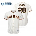 Camiseta Beisbol Nino San Francisco Giants Buster Posey Cool Base Jugador Replica Cream