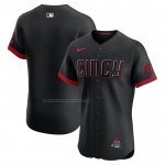 Camiseta Beisbol Hombre Cincinnati Reds 2025 City Connect Elite Negro