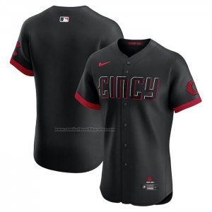 Camiseta Beisbol Hombre Cincinnati Reds 2025 City Connect Elite Negro