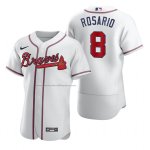 Camiseta Beisbol Hombre Atlanta Braves Eddie Rosario Autentico Primera Blanco