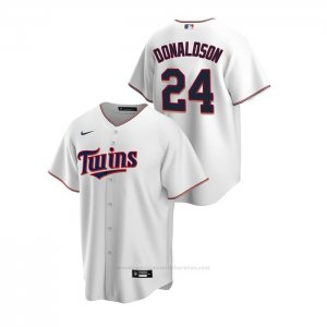Camiseta Beisbol Hombre Minnesota Twins Josh Donaldson Replica Primera Blanco