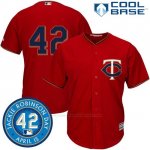 Camiseta Beisbol Hombre Minnesota Twins Jackie Robinson Cool Base Scarlet