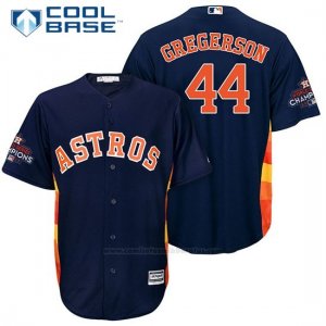 Camiseta Beisbol Hombre Houston Astros 2017 World Series Campeones Luke Gregerson Azul Cool Base