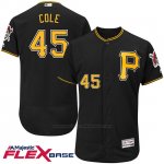 Camiseta Beisbol Hombre Pittsburgh Pirates Gerrit Cole 45 Negro Flex Base Autentico Coleccion Jugador