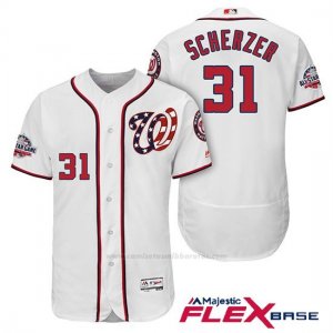 Camiseta Beisbol Hombre Washington Nationals Max Scherzer Blanco 2018 All Star 1ª Alterno Flex Base