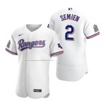 Camiseta Beisbol Hombre Texas Rangers Marcus Semien Autentico Primera Blanco