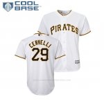 Camiseta Beisbol Nino Pittsburgh Pirates Francisco Cervelli Cool Base 1ª Blanco