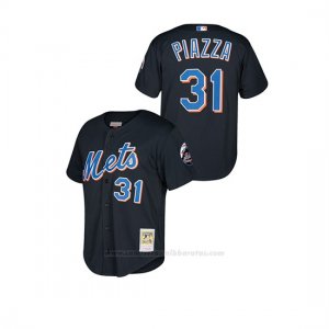 Camiseta Beisbol Nino New York Mets Mike Piazza Cooperstown Collection Mesh Batting Practice Negro