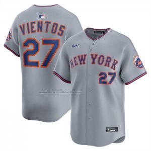 Camiseta Beisbol Hombre New York Mets Mark Vientos All Star Limited Gris Camiseta Beisbol Hombre New York Mets Mark Vientos All Star Limited Gris