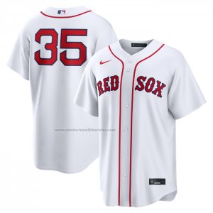 Camiseta Beisbol Hombre Boston Red Sox Garrett Crochet Primera Replica Blanco