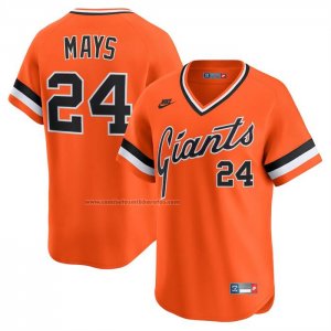 Camiseta Beisbol Hombre San Francisco Giants Willie Mays Cooperstown Collection Limited Naranja Camiseta Beisbol Hombre San Francisco Giants Willie Mays Cooperstown Collection Limited Naranja