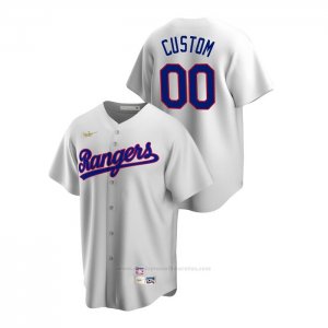 Camiseta Beisbol Hombre Texas Rangers Personalizada Cooperstown Collection Primera Blanco