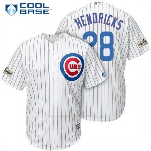 Camiseta Beisbol Hombre Chicago Cubs 2017 Postemporada 28 Kyle Hendricks Blanco Cool Base