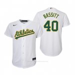 Camiseta Beisbol Nino Oakland Athletics Chris Bassitt Replica Primera Blanco