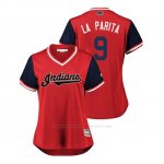 Camiseta Beisbol Mujer Cleveland Indians Erik Gonzalez 2018 Llws Players Weekend La Parita Rojo