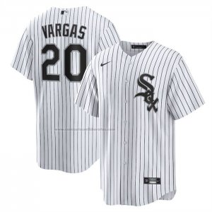 Camiseta Beisbol Hombre Chicago White Sox Miguel Vargas Primera Replica Blanco