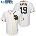 Camiseta Beisbol Hombre San Diego Padres Tony Gwynn Autentico Coleccion Blanco Cool Base Jugador
