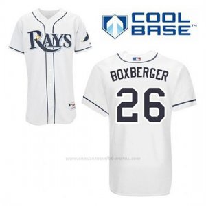 Camiseta Beisbol Hombre Tampa Bay Rays Brad Boxberger 26 Blanco 1ª Cool Base