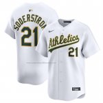 Camiseta Beisbol Hombre Oakland Athletics Tyler Soderstrom Primera Limited Blanco1