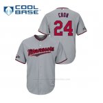 Camiseta Beisbol Hombre Minnesota Twins C.j. Cron 2019 Postseason Cool Base Gris