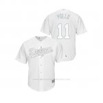 Camiseta Beisbol Hombre Los Angeles Dodgers A.j. Pollock 2019 Players Weekend Pollo Replica Blanco