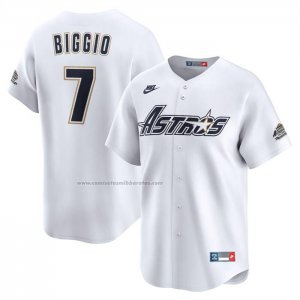 Camiseta Beisbol Hombre Houston Astros Craig Biggio Throwback Cooperstown Collection Limited Blanco1