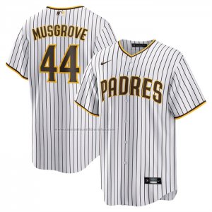 Camiseta Beisbol Hombre San Diego Padres Joe Musgrove Primera Replica Blanco Camiseta Beisbol Hombre San Diego Padres Joe Musgrove Primera Replica Blanco
