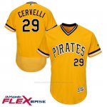 Camiseta Beisbol Hombre Pittsburgh Pirates Francisco Cervelli Autentico Coleccion Oro Flex Base