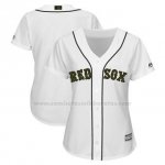 Camiseta Mujer Boston Red Sox Personalizada 2018 Blanco