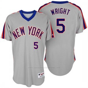 Camiseta Beisbol Hombre New York Mets New York Met David Wright Turn Back The Clock Gris